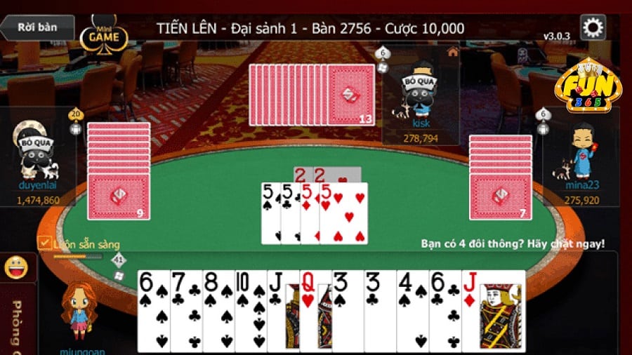 Tiến lên - game bài ăn khách top 3 Việt Nam